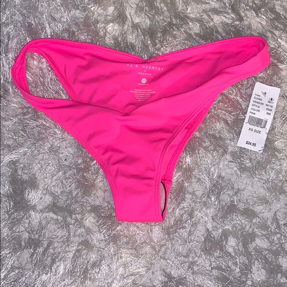LA Hearts PacSun Hot Neon Pink Bikini Bottoms